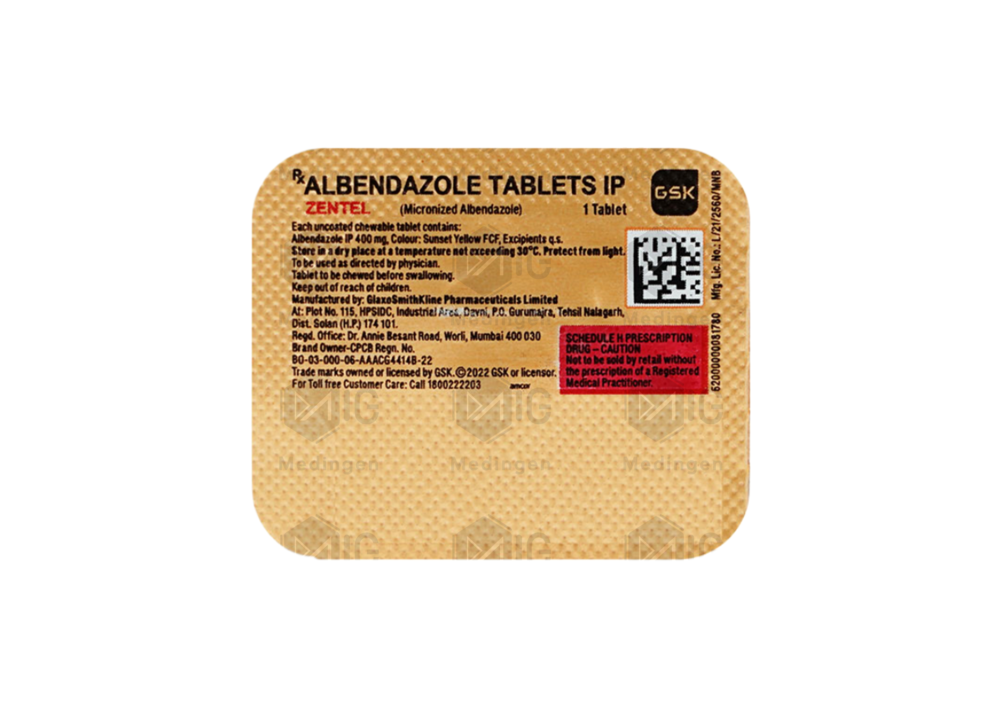 ZENTEL CHEWABLE TABLET